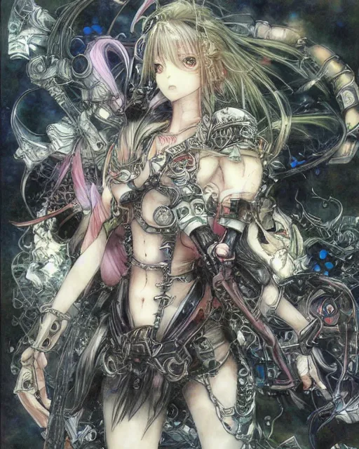 Image similar to artwork by Yoshitaka Amano