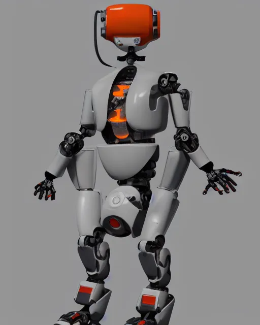 Prompt: full body 3d render of gordon freeman as a robot, studio lighting, white background, blender, trending on artstation, 8k, highly detailed