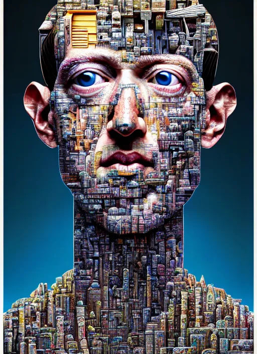 Prompt: hyper detailed 3d render like an Oil painting - Portrait of Mark Zuckerberg as a cyborg by Jacek Yerka, Mariusz Lewandowski, Houdini algorithmic generative render, Abstract brush strokes, Masterpiece, Edward Hopper and James Gilleard, Zdzislaw Beksinski, Mark Ryden, Wolfgang Lettl, hints of Yayoi Kasuma, octane render, 8k