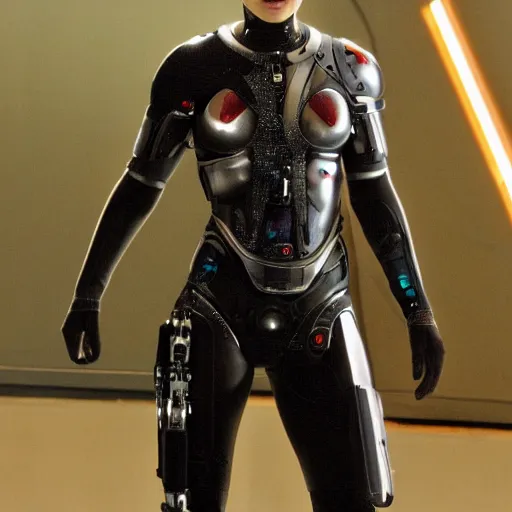 Prompt: Cyborg Natalie Portman
