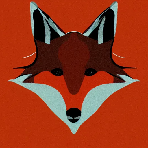 Image similar to an abstract logo depicting a fox