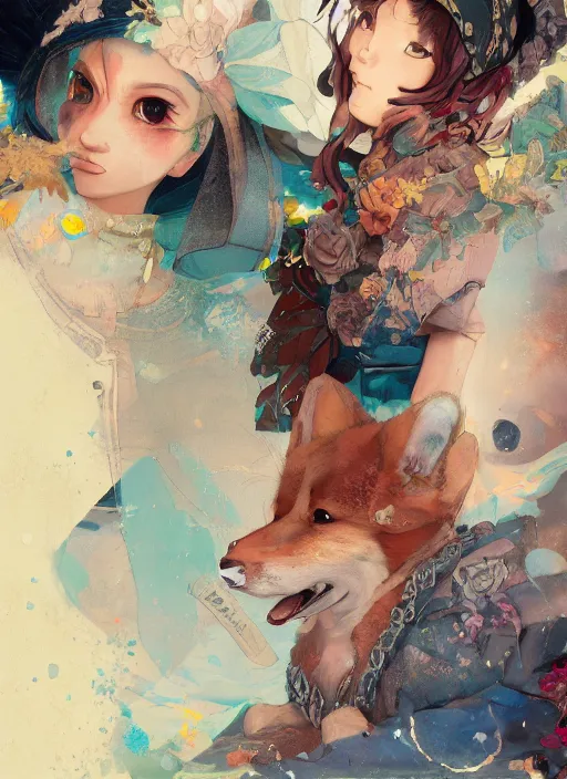 Prompt: beautiful fantasy painting of a Hiphop Lofi anime queen and corgi chilling to Lofi music, by Kenne Gregoire, James Jean, Tran Nguyen, WLOP, Jakub Rebelka. trending on Artstation, 8k, masterpiece, face enhance, graffiti paint, fine detail, full of color, intricate detail, golden ratio illustration