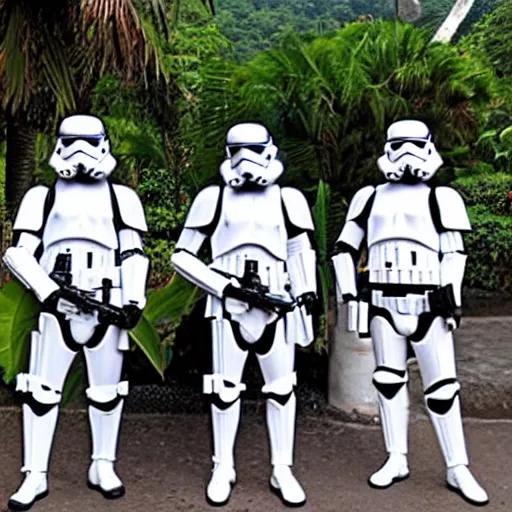 Image similar to stormtroopers on holiday in thailand