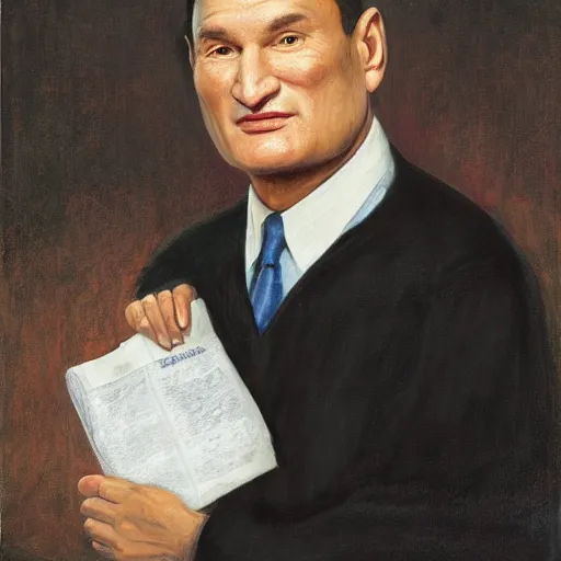 Prompt: a pregnant samuel alito realistic