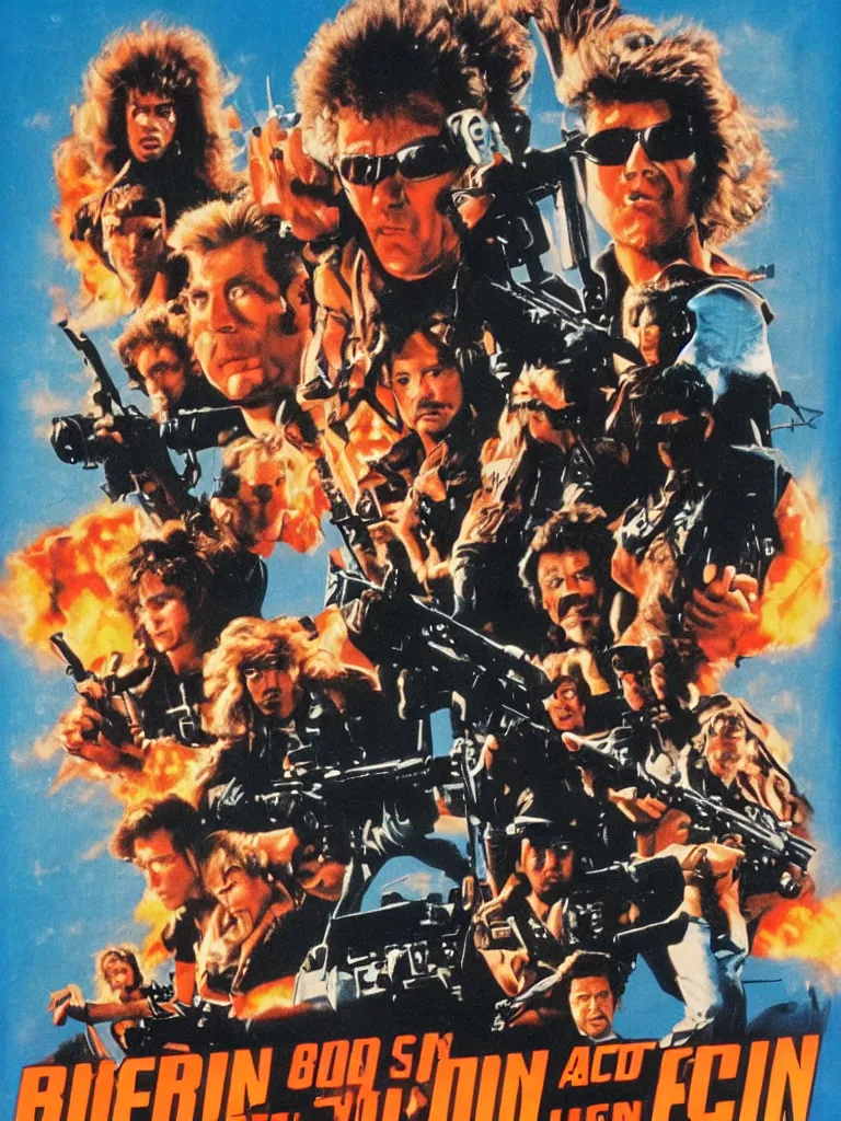80s Action Movie Poster Stable Diffusion