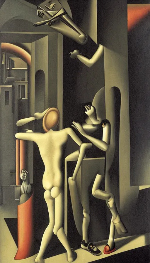 Image similar to forbidden paranoia by de chirico, giorgio