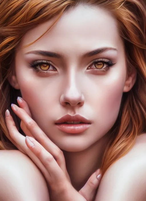 Image similar to photo of a gorgeous young woman in the style of stefan kostic, realistic, sharp focus, 8k high definition, insanely detailed, intricate, elegant, art by stanley lau and artgerm