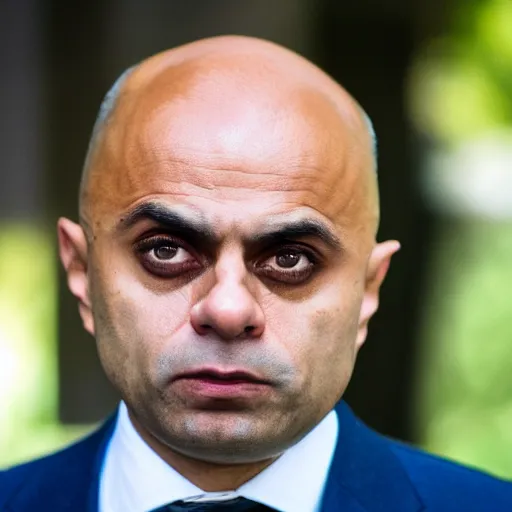 Prompt: A realistic photo of Sajid Javid wearing a wig, m.zuiko 75mm, f 1.8, 1/400, RAW, unedited, 8K, high quality,