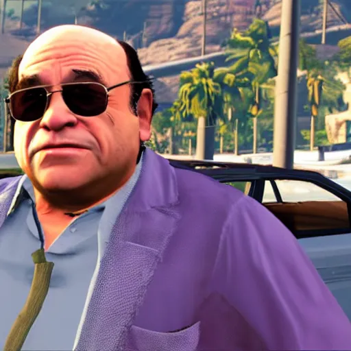 Image similar to in-game screenshot of Danny Devito in Grand Theft Auto V (2013)