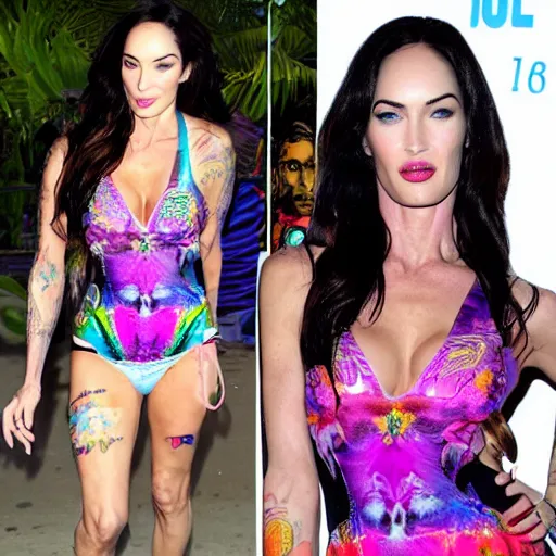 Image similar to Lisa Frank Megan Fox