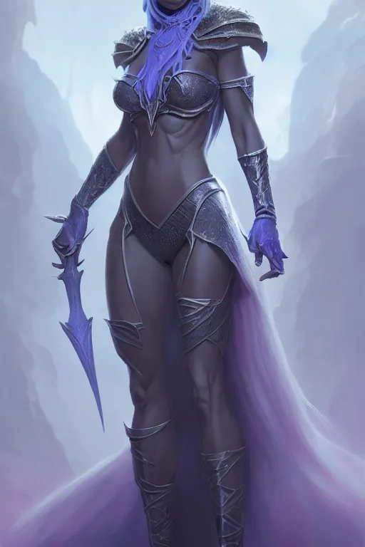 Image similar to drow princess, highly detailed, d & d, fantasy, highly detailed, digital painting, trending on artstation, concept art, sharp focus, illustration, global illumination, ray tracing, realistic shaded, art by artgerm and greg rutkowski and thomas cole and wayne barlowe