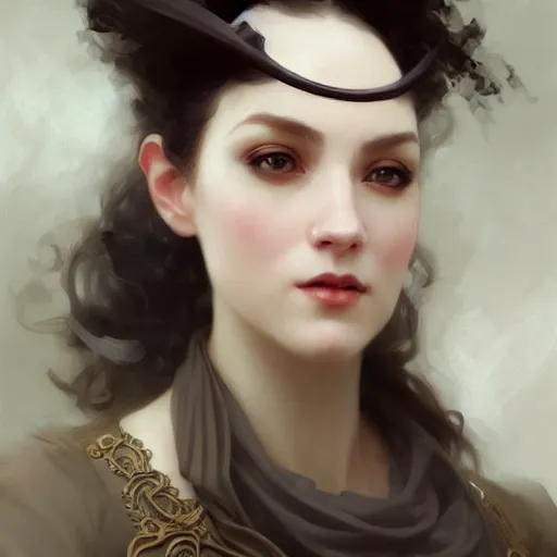 Prompt: character concept portrait of a steampunk woman with pale ski, intricate, elegant, digital painting, concept art, smooth, sharp focus, illustration, by ruan jia and mandy jurgens and william - adolphe bouguereau, artgerm,