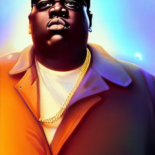 Prompt: a vintage photography of a selfie of biggie smalls, detailed illustration, octane render, god rays, intricate, epic lighting, cinematic composition, hyper realistic, 8 k resolution, unreal engine 5, by artgerm, tooth wu, dan mumford, beeple, wlop, artstation
