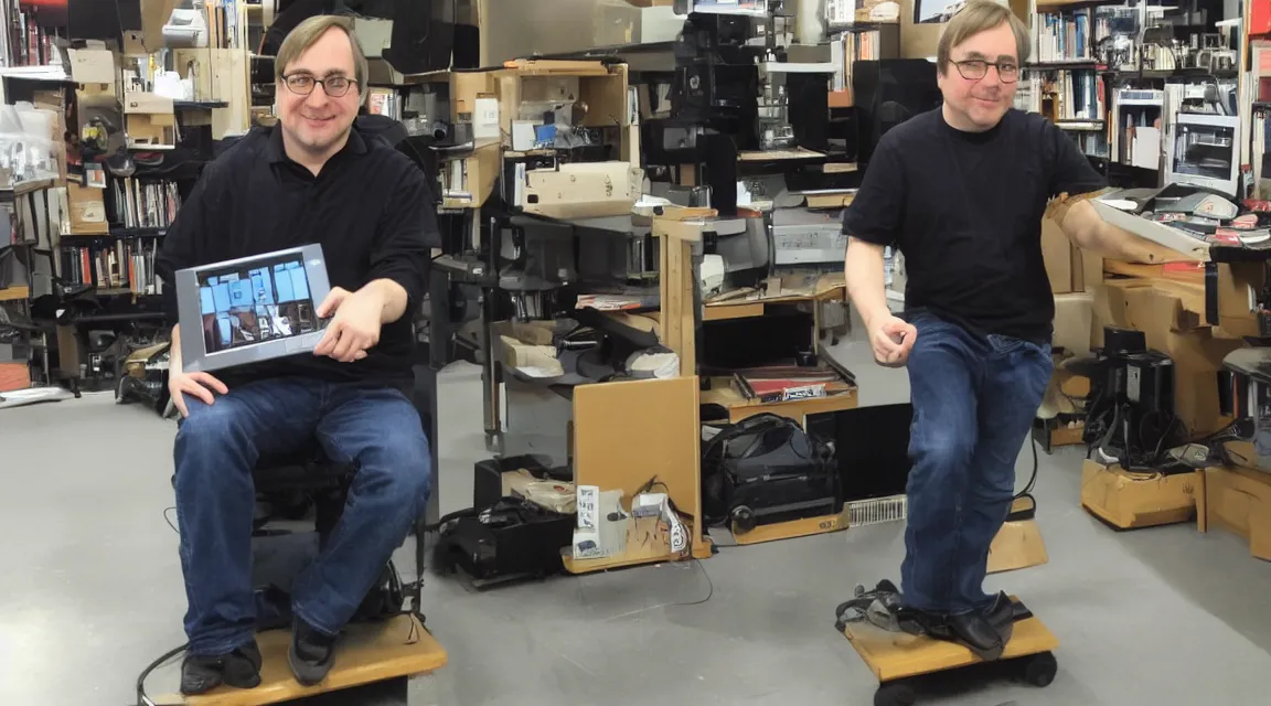 Image similar to vinil scale figure of Linus Torvalds, photo product