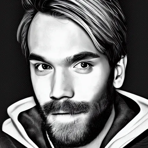 Prompt: pewdiepie, digital art, trending on art station