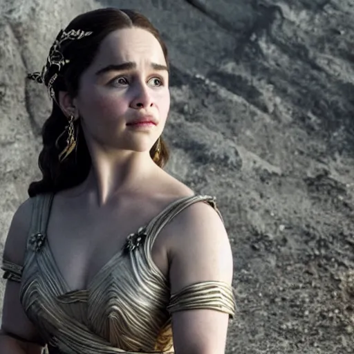 Prompt: Emilia Clarke as a Greek Goddess