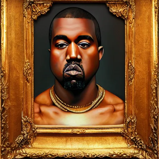 Prompt: kanye west | renaissance | oil painting | highly detailed | emotional