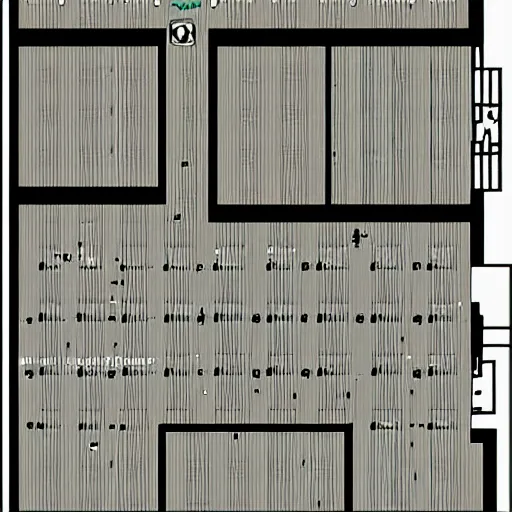 Prompt: Detailed floor plan of the spaceship Von Braun from the PC game System shock 2