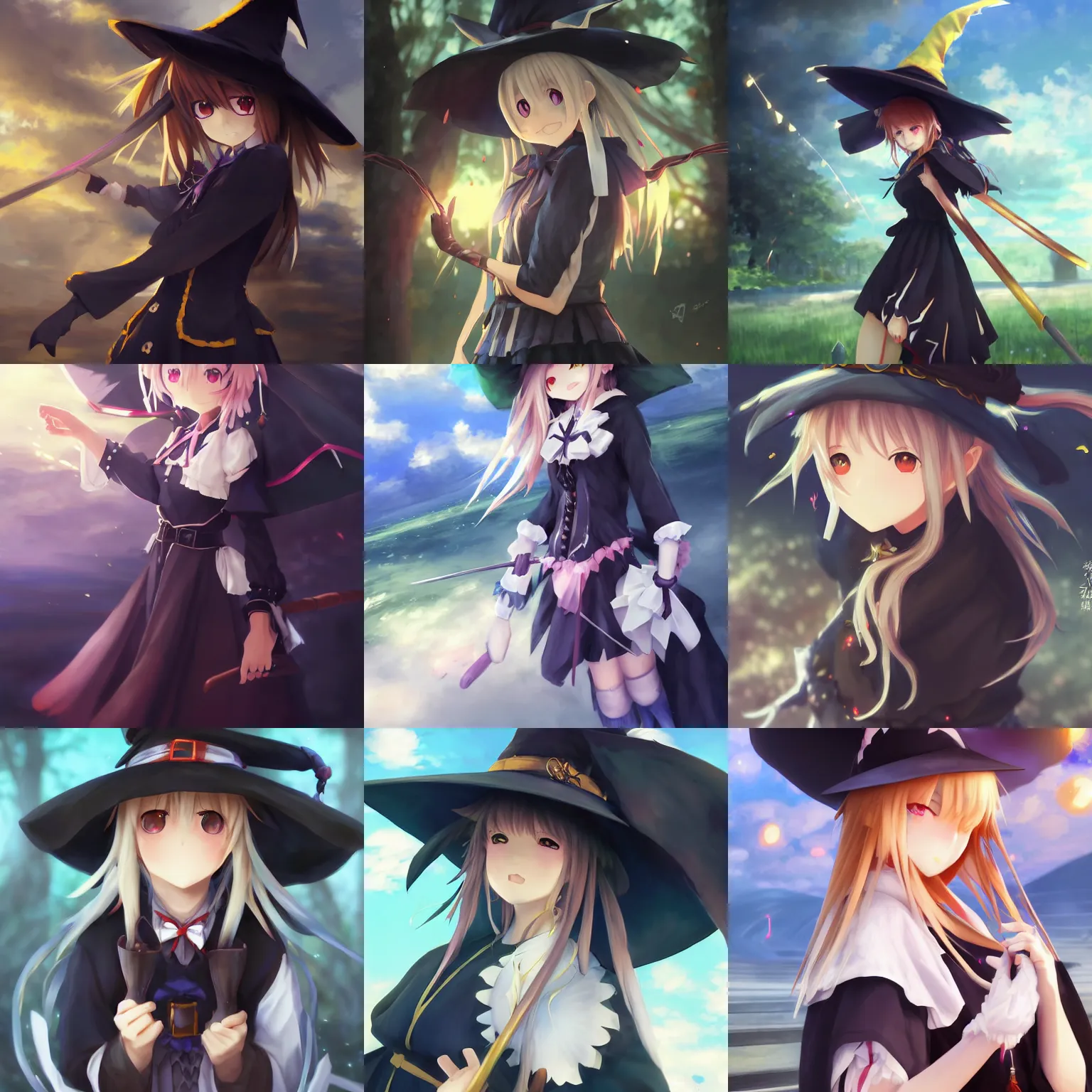 Prompt: pixiv artwork portrait of cute witch marisa kirisame from touhou project, marisa kirisame touhou artwork by greg rutkowski makoto shinkai key art 4 k 8 k ultrahd trending award winning