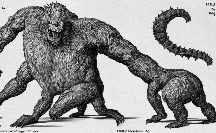 Image similar to scientific illustration of giant monster anatomy, how the legs would support the weight of a monster hundreds of tons heavy