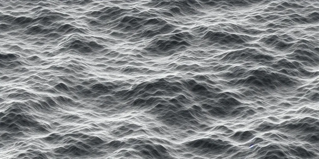 Prompt: “ side view of volumetric tsunami pattern, a displacement map of ocean waves extrudes the grid shapes radially the axis, a wide range of extrusion heights, translucency and opaqueness, volumetric lighting, ray tracing, octane render, blender 3 d, 8 k ”