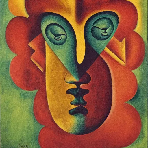 Image similar to floral face portrait by leonetto cappiello and wojciech siudmak and ernst fuchs, anni albers, oil on canvas