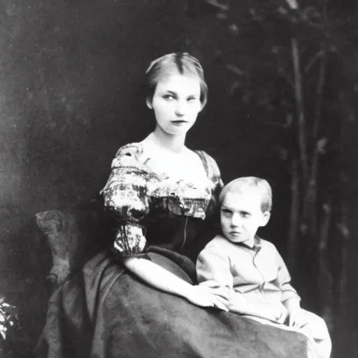 Image similar to photo of a 2 3 year old german princess and her 4 year old son