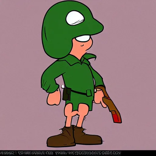 Image similar to Elmer Fudd from Loony Tunes in Doom, wearing green armor and helmet, killing demons, rip and tear, video game, highly detailed, sharp focused, concept art, artstation