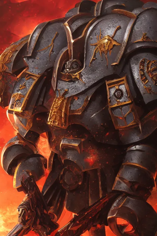 Image similar to armor portrait heros warhammer 4 0 k horus heresy fanart - the primarchs emperor by johannes helgeson animated with vfx concept artist & illustrator global illumination ray tracing hdr fanart arstation zbrush central hardmesh 8 k octane renderer comics stylized