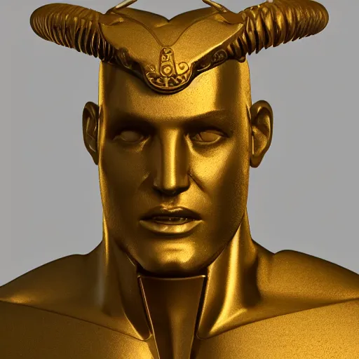 Prompt: portrait of warrior gold statue reflect chrome, 8 k uhd, unreal engine, octane render in the artstyle of finnian macmanus, john park and greg rutkowski