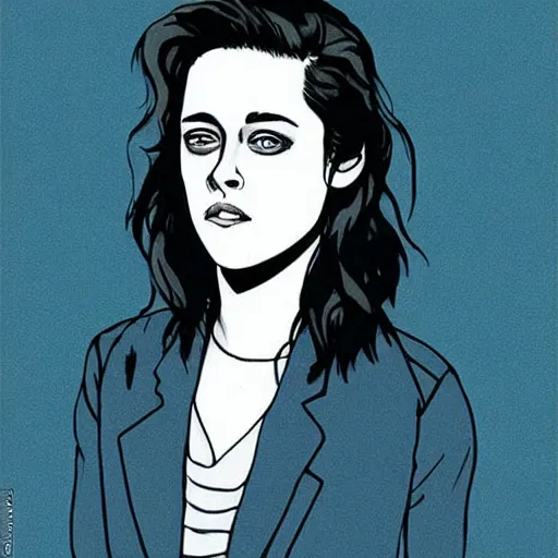 Image similar to “ kristen stewart retro minimalist portrait by jean giraud, moebius starwatcher comic, 8 k ”