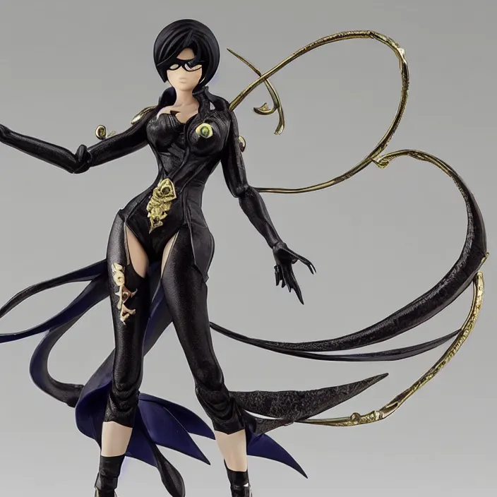 Image similar to a detailed figure of bayonetta, first 4 figures, detailed product photo