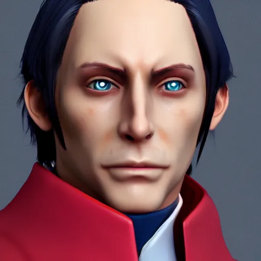 Prompt: a highly detailed portrait of miles edgeworth as a character from arcane, unreal engine, 3 d render
