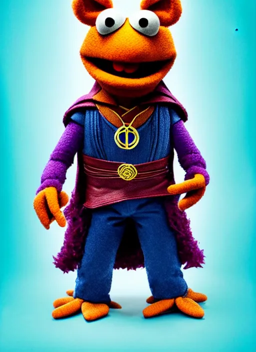 Prompt: studio portrait still of muppet!!!!! doctor strange in avengers endgame!!!!!! as a muppet muppet as a muppet, 8 k, studio lighting, key light,