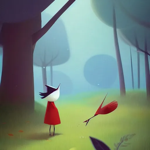 Image similar to a storybook illustration by goro fujita! a bird in a forest, surrealism, sharp focus, highly detailed, cgsociety, deviantart