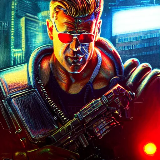 portrait duke nukem of 8k ultra realistic retro , lens | Stable ...