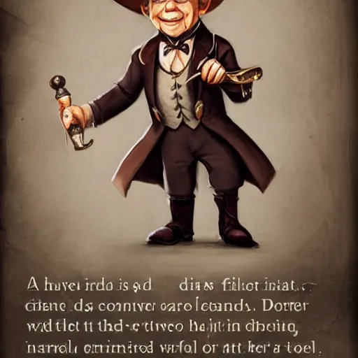 an old halfling wearing a suit and top hat, character | Stable ...