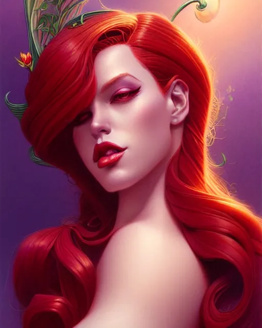 Image similar to Beautiful and playful Jessica Rabbit portrait, art nouveau, fantasy, intricate flower designs, elegant, highly detailed, sharp focus, art by Artgerm and Greg Rutkowski and WLOP