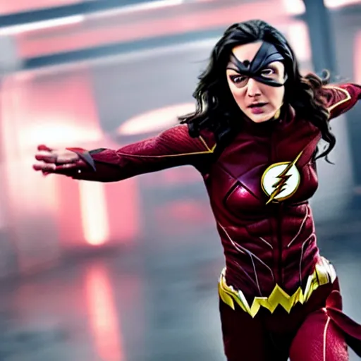 Image similar to an potrait of gal gadot play The flash replacing Ezra Miller, 4k