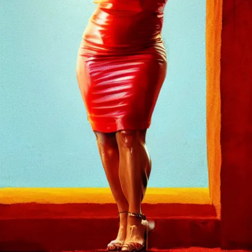 Image similar to Holly Willoughby with the physique of a body builder, hyper realistic, ultra detailed, cinematic, dynamic lighting, photorealistic, refined, intricate, digital art, digital painting, masterpiece, 8k