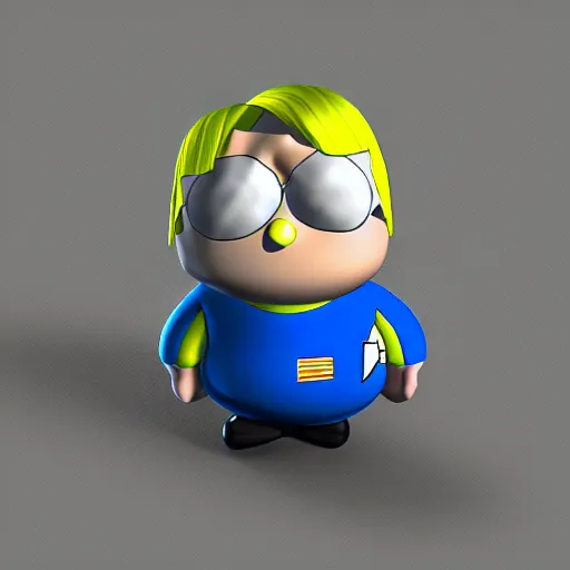 Image similar to 3 d model of ralph wiggum head