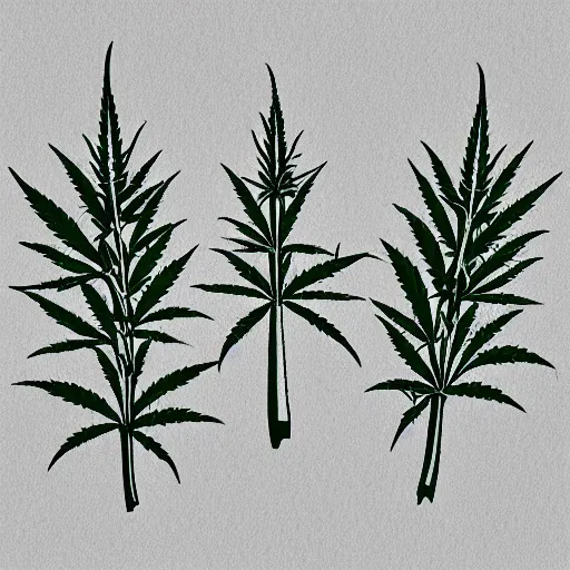Prompt: a minimalist drawing of home-grown Cannabis advocates