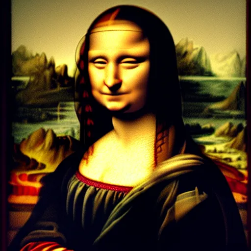 Prompt: Donald Trump as Mona Lisa, oil painting, by Leonardo, 4k, framed