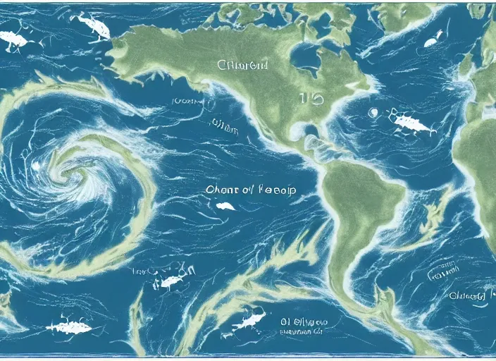 Image similar to ocean map depicting storms and whirlpools in the form of the blustering blast by charles simic
