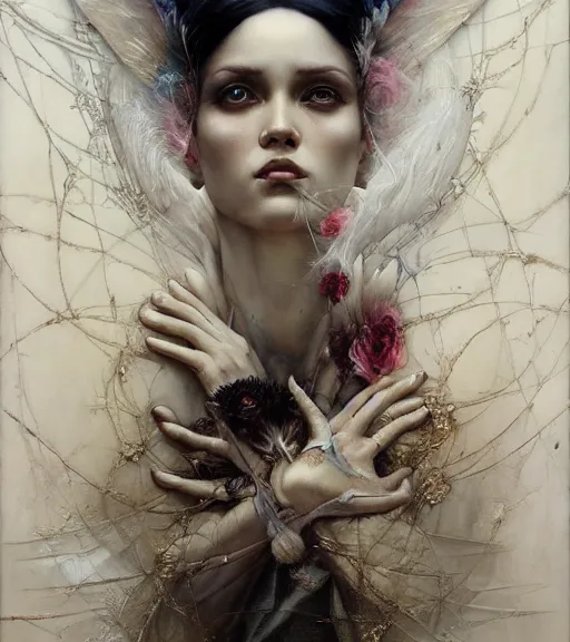 Prompt: portrait of the last touch by karol bak, James Jean, tom bagshaw, Nicola Samori, hyper detailed.