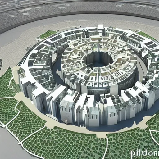 Image similar to amazing architectural diagram of the Whiz Bajra - the largest freestanding prison in Dubai