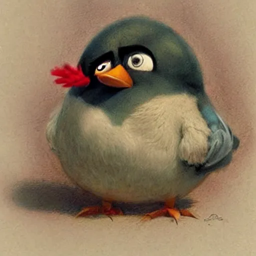 Image similar to ( ( ( ( ( bomb, angry bird. muted colors. ) ) ) ) ) by jean - baptiste monge!!!!!!!!!!!!!!!!!!!!!!!!!!!