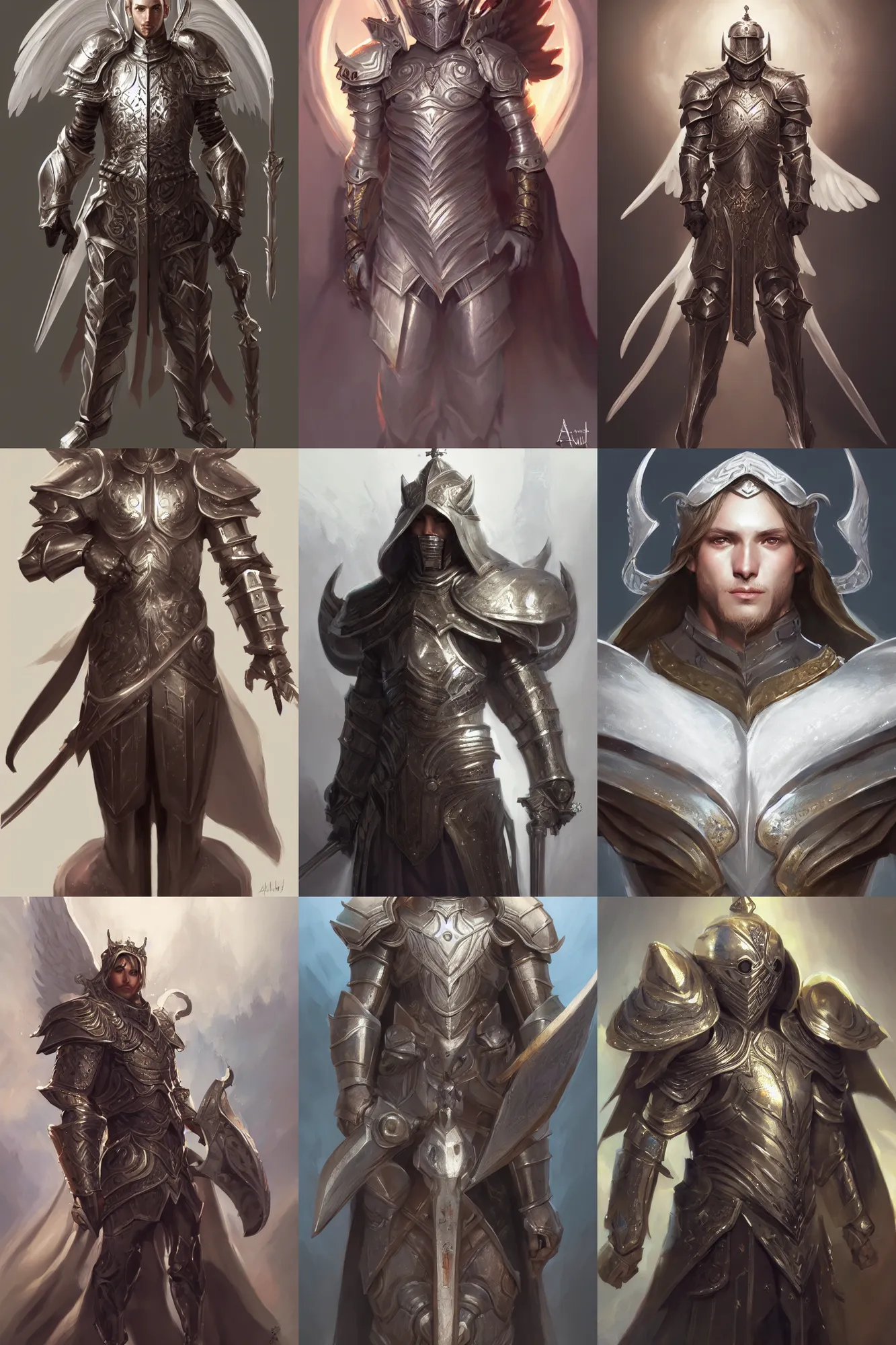 Full portrait of Magical Knight, holy armor, angel | Stable Diffusion ...