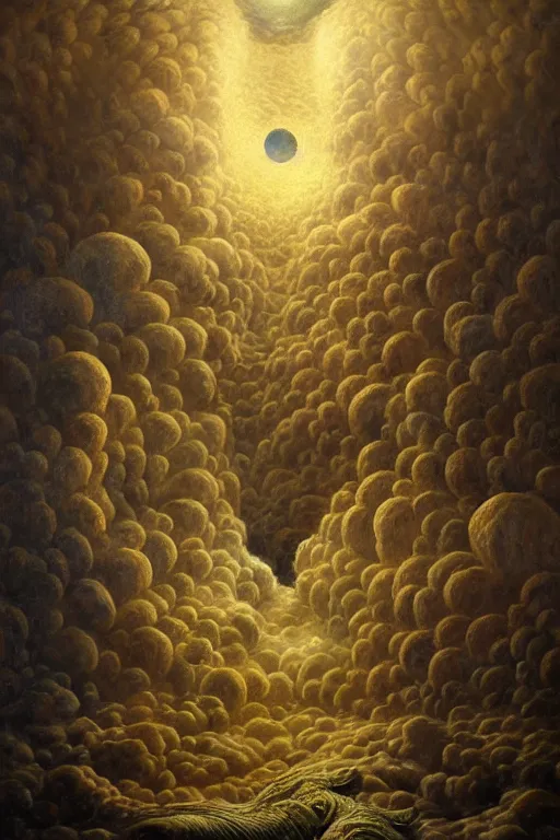 Image similar to Intricate stunning highly detailed HammerFall at Teatre-Museu Dalí, digital painting by agostino arrivabene and Vladimir Kush, surreal, ultra realistic, Horror vacui, dramatic lighting, full moon, thick black swirling smoke tornado, burning fire embers, artstation