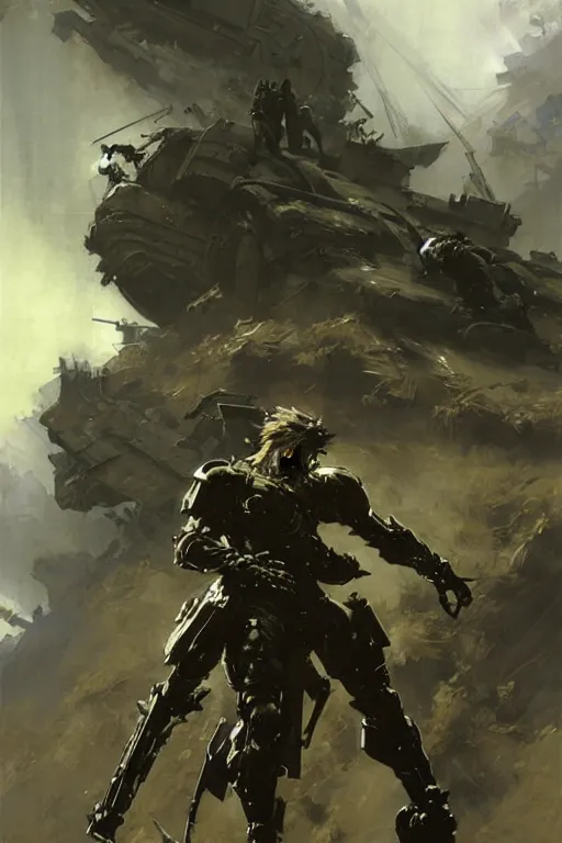 Image similar to metal gear boss dnd, painting by gaston bussiere, craig mullins, greg rutkowski, yoji shinkawa